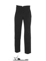 Pantalones de baile latino Jazz Tango Rumba para hombres adultos Cha-Cha baile de salón competición traje de actuación pantalones de cintura alta