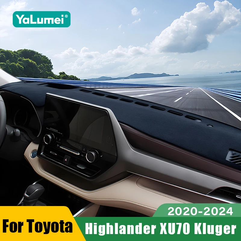 For Toyota Highlander XU70 Kluger 2020 2021 2022 2023 2024 Car Dashboard Sun Shade Cover Non-slip Mat Accessories