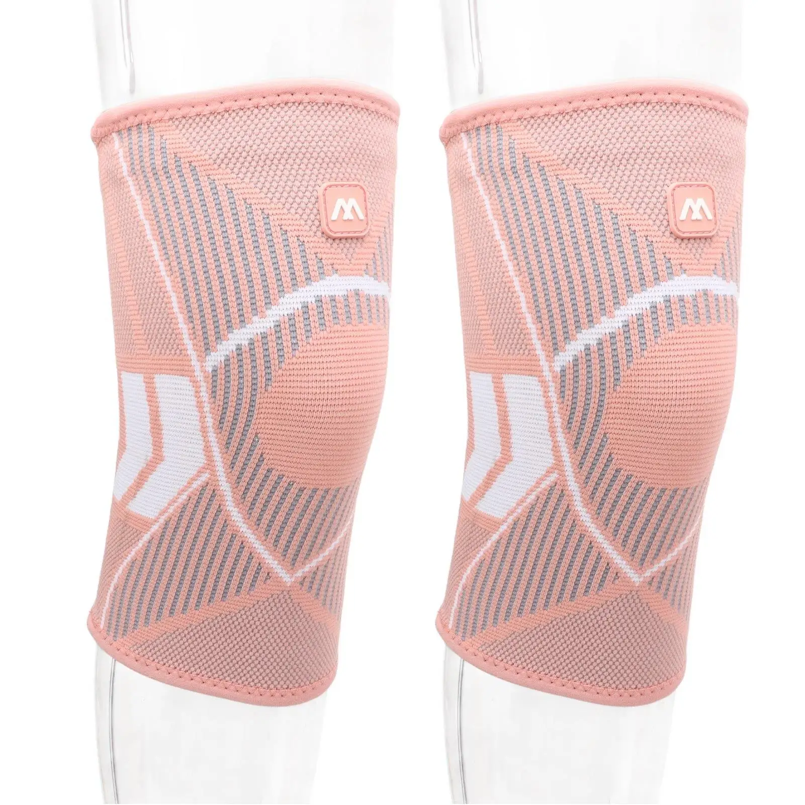 Sports Knee Pads Anti-Slip Pink Nylon Polyurethane Knee Protector for running - 72 bytes
