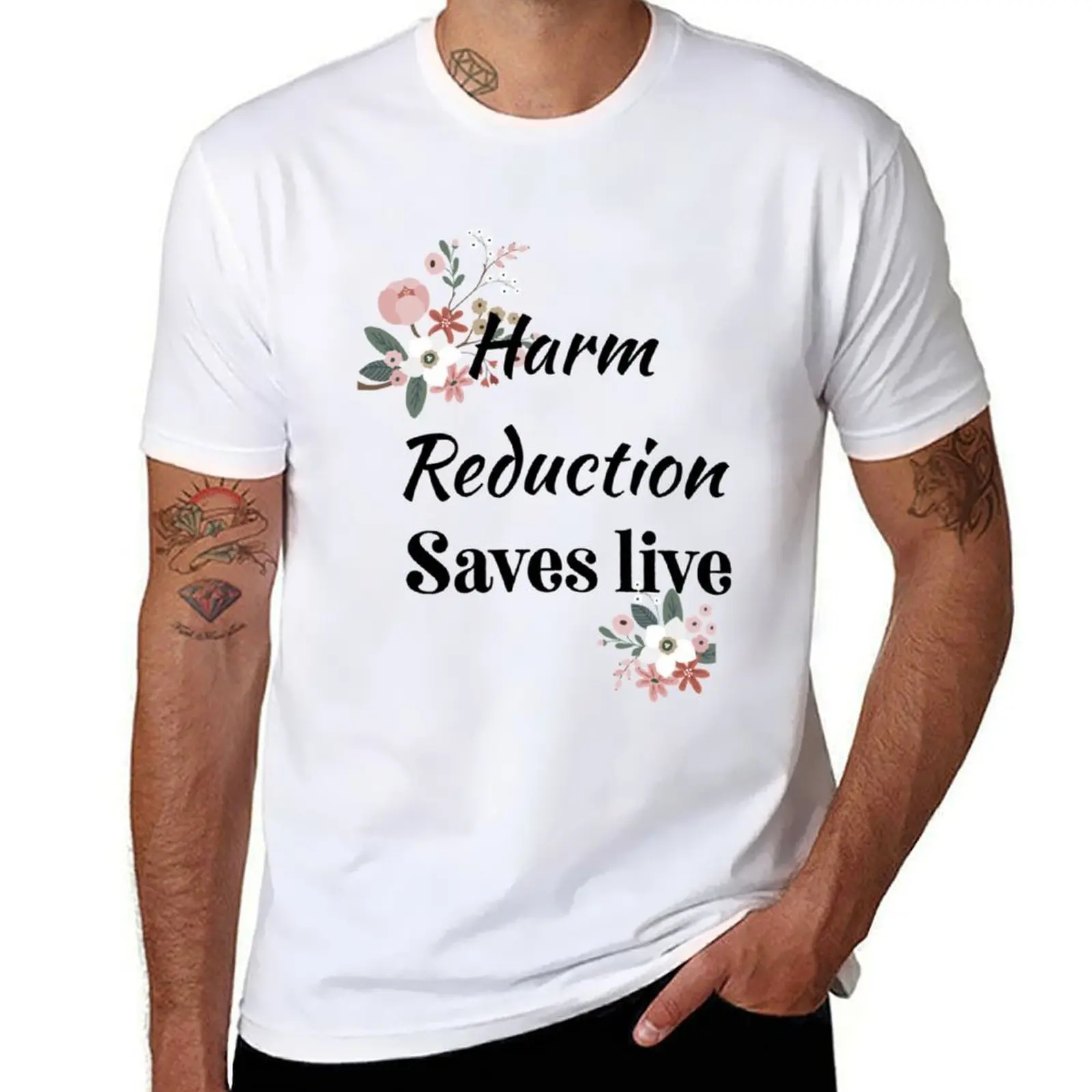 

Harm reduction (1) T-Shirt cotton t shirts high quality man t shirts for men T-Shirt