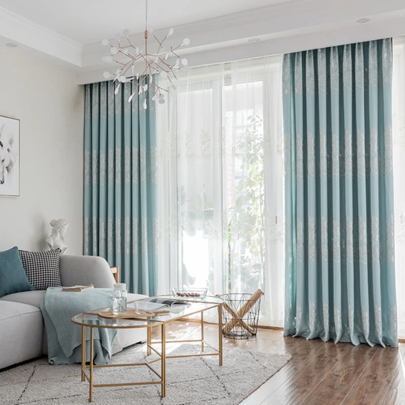 

High End Atmospheric Living Room Curtain European Style 2024 New Bedroom Blackout Curtains Bay Windows Thickened Balcony Drapes