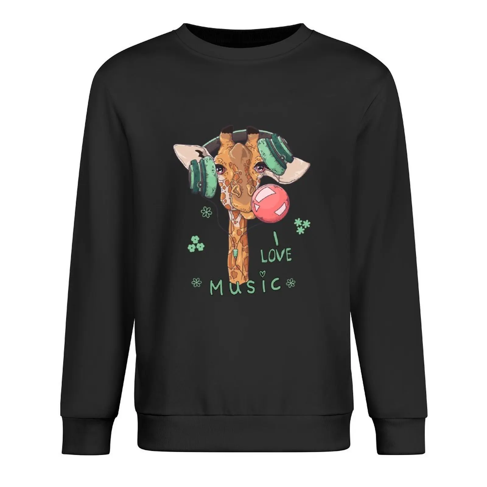 

Funny Music Giraffe Pullover fashion men korean clothes men clothes men's winter sweater hooded sweatshirt