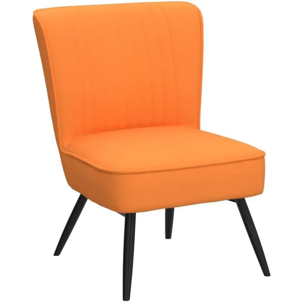 Conjunto de cadeiras de destaque com 2 cadeiras estofadas sem braços para sala de estar e quarto, par de cadeiras de clube modernas"