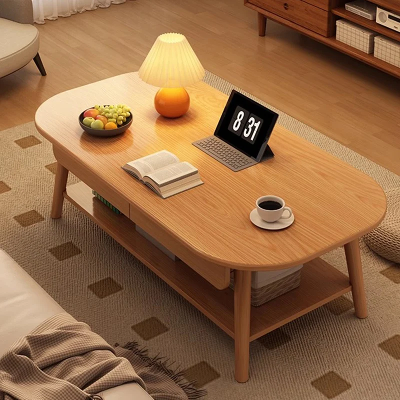 طاولة قهوة خشبية فاخرة لغرفة النوم الحديثة، تصميم للتخزين، طاولة جانبية عالية للكتابة، أثاث جناح صالة Kaffee Tische