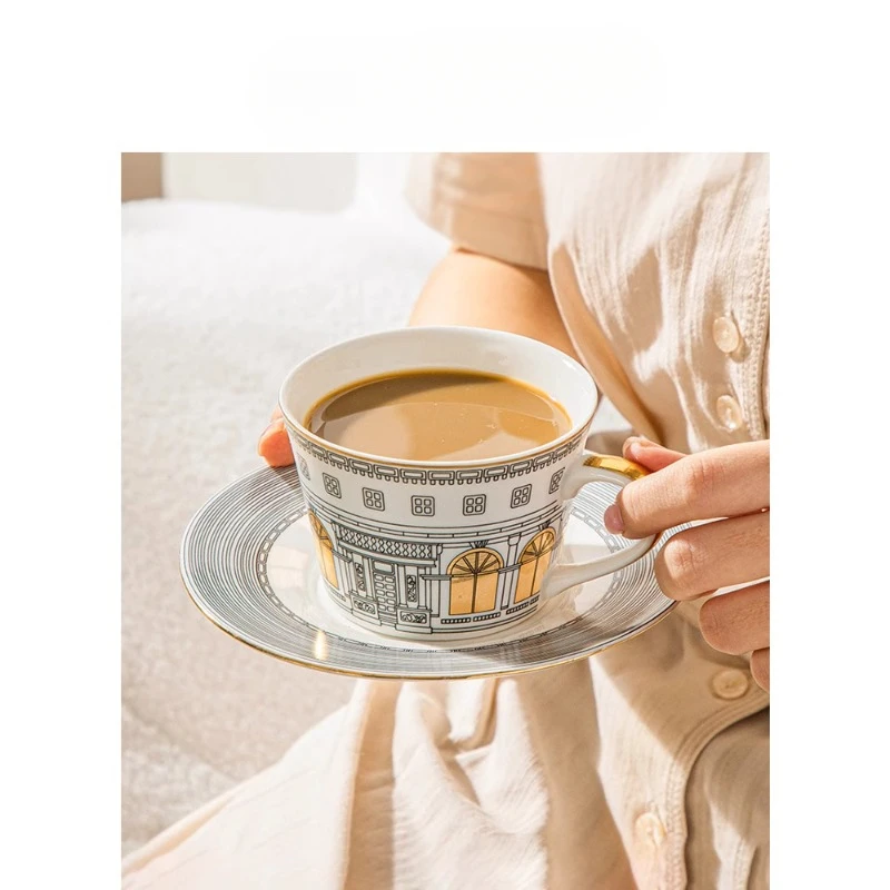 

Cup Ceramic Coffee Set Afternoon Tea Phnom Penh European Light Luxury