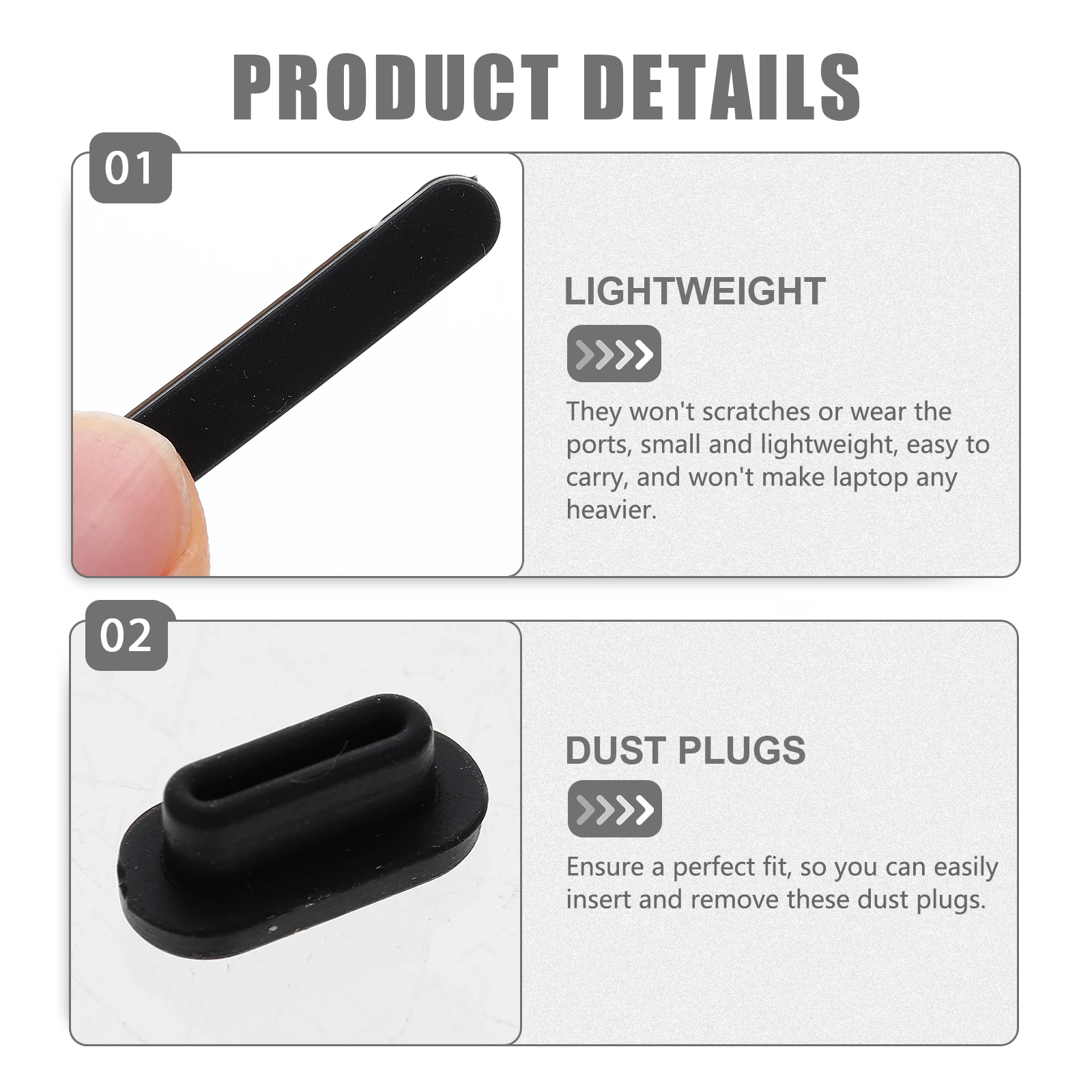 

5 Sets Laptop Silicone For 16 Inch Dust Protection Scratch Resistant Lightweight Durable Cover For Computer Plugs