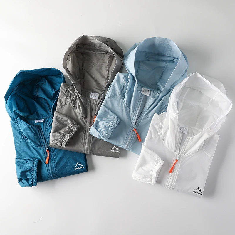 

Ultra-Thin Ultra-Light Breathable Qui-Dry Outdoor Summer Hat Skin Jaet Sun Protection Outerwear Faionable Urban Sle