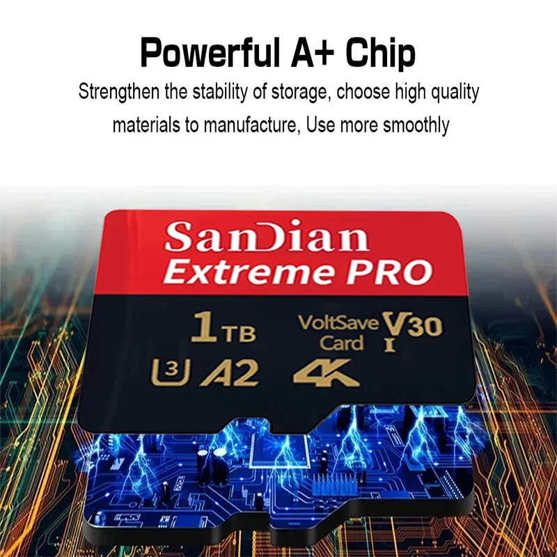 128GB 256GB Original Micro TF/SD Card Class 10 High Speed Memory Card Compatible with Phone, Laptop and PC