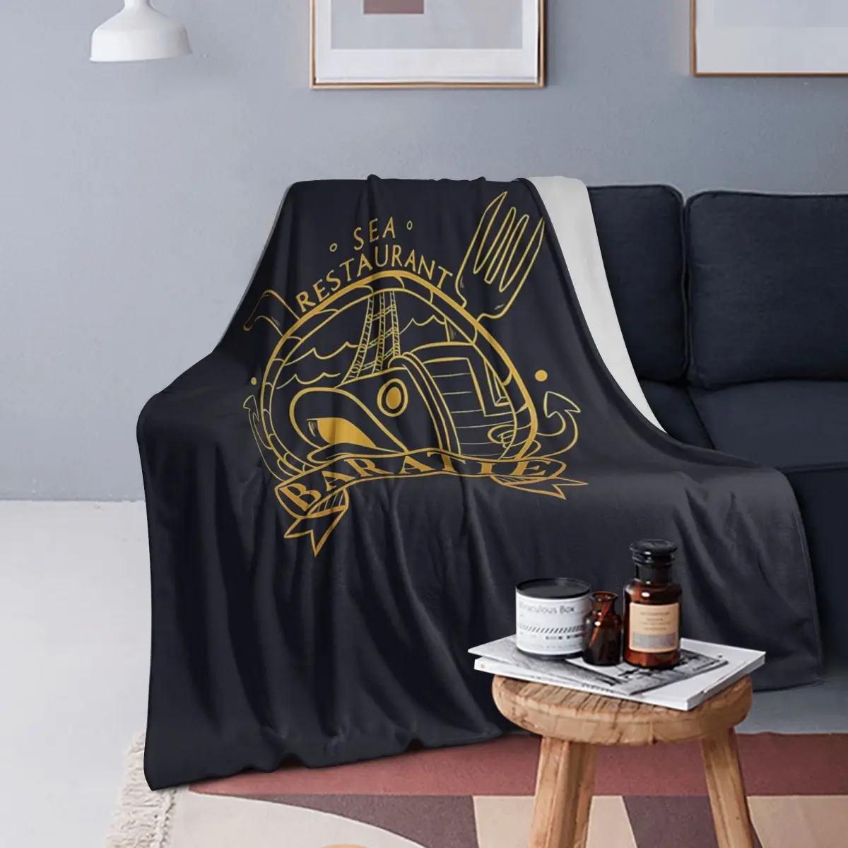 

Baratie Restaurant Blanket Soft Warm Flannel Throw Blanket Bedding for Bed Living room Picnic Travel Home Couch