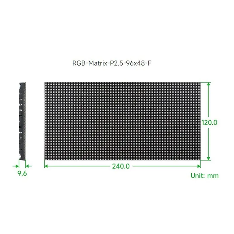 【RECOMENDAR】Flexible LED Matrix Panel 96X48 Pixels P2.5 RGB Full-Color LED Display 240X120mm LED Matrixindoor Screen Billboard view 6