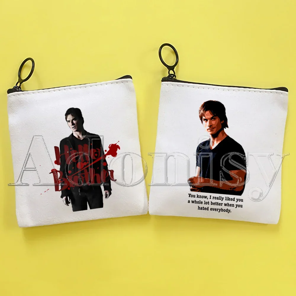 Damomo Salvatore The Vampire Diaries chairvampiricas Cartoon Printed Canvas Bag Design Canvas Simple and Storage Bag