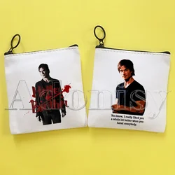 Damon Salvatore The Vampire Diaries Chronicles Vampiricas Cartoon Printed Canvas Bag Design Canvas Simple and Storage Bag