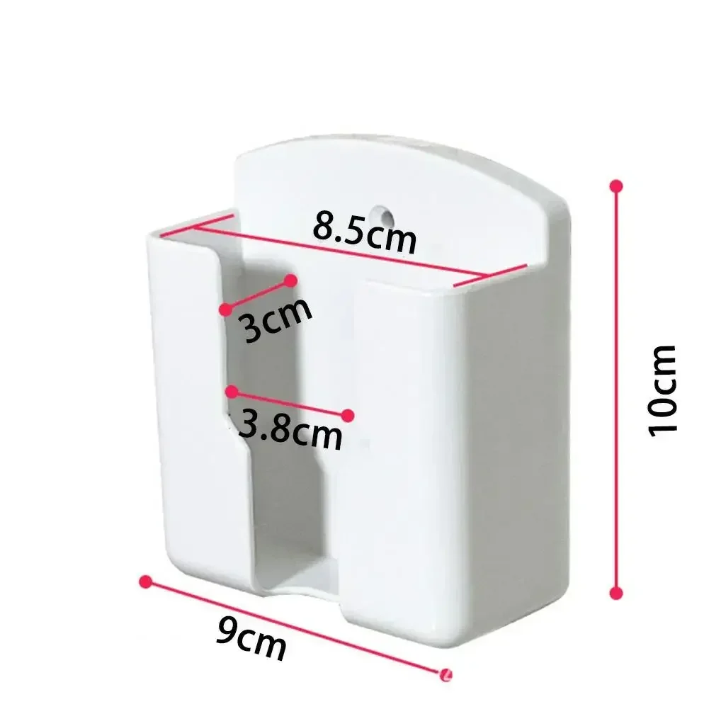 Wall Shelf Bathroom Shelf Universal White Air Conditioner Remote Control Holder Wall Mounted Punch-Socket Holder