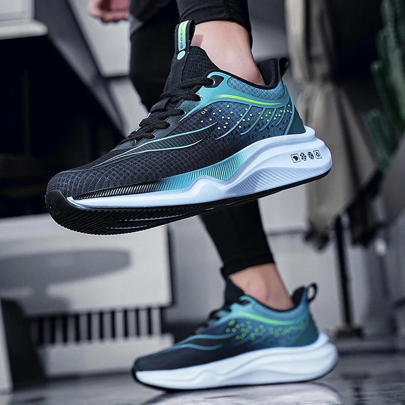 

Мужские кроссовки на толстой подошве, легкая, удобная, мягкая спортивная обувь, мужская дышащая износостойкая повседневная обувь с сеткой