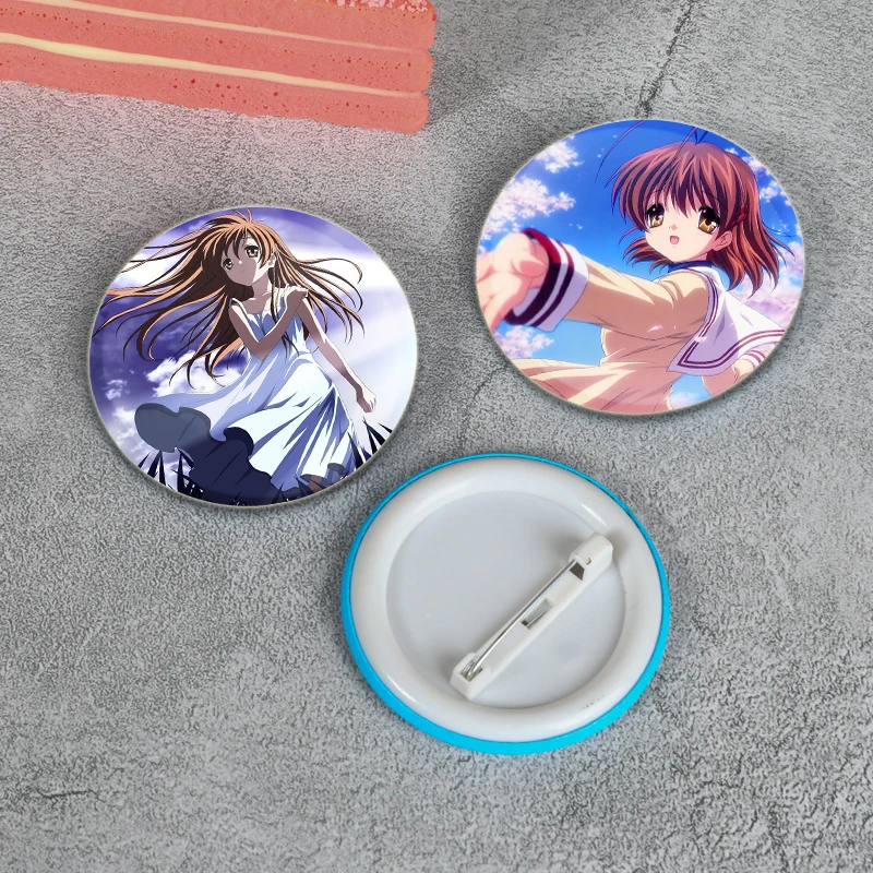 Clannad After Story Anime Brooches Furukawa Nagisa Enamel Pins Backpack Collar Cartoon Badge Jewelry Accessory Handmade Gifts