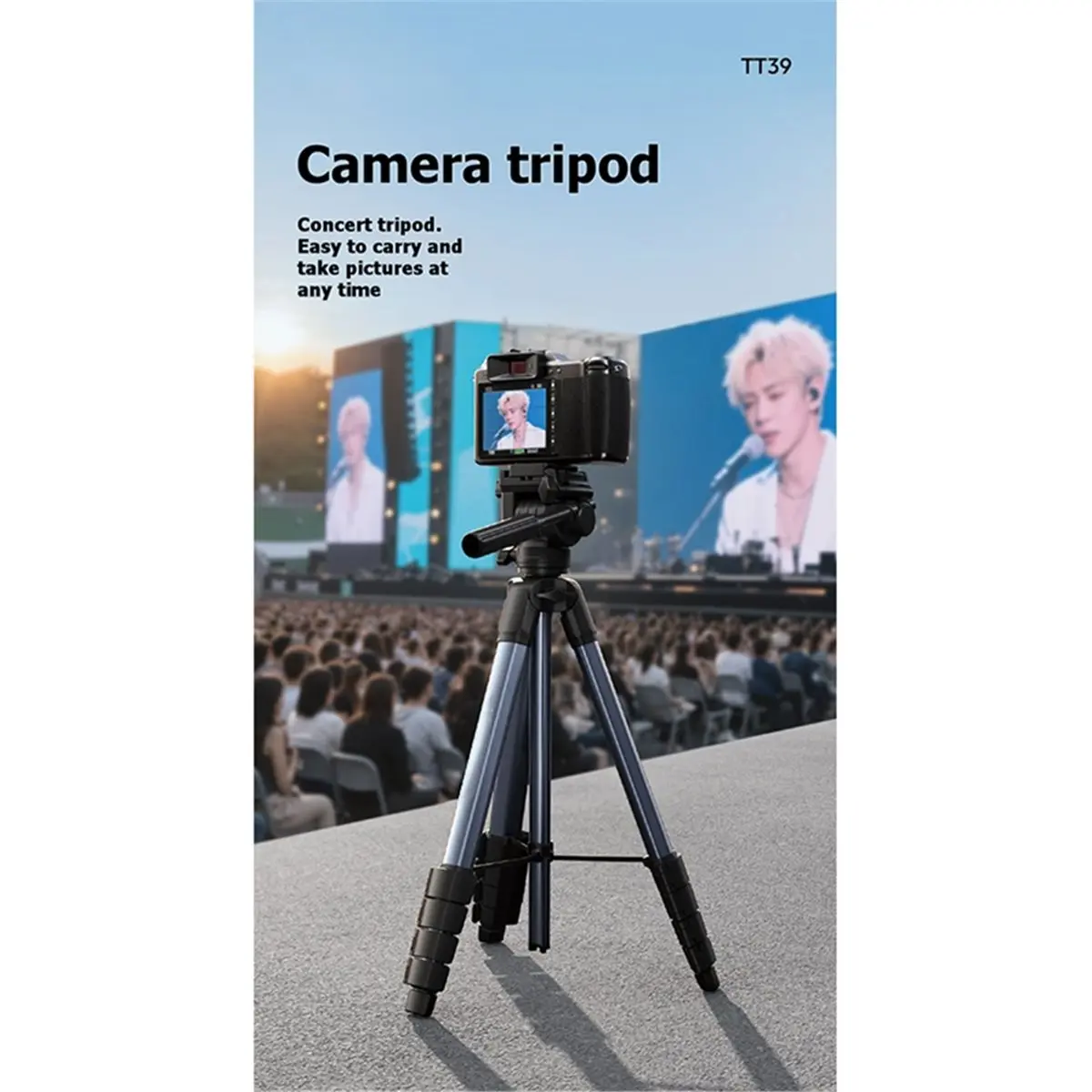 tt39-video-tripod-for-smartphone-camera-with-phone-clamp-stand-hydraulic-tripod-aluminum-alloy