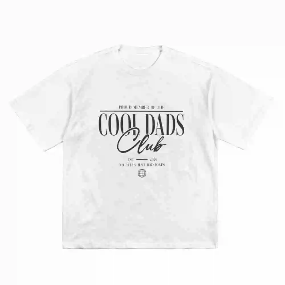 Cool Dads Club Est Desired Date Short Sleeve Tee 100% Cotton T-Shirt