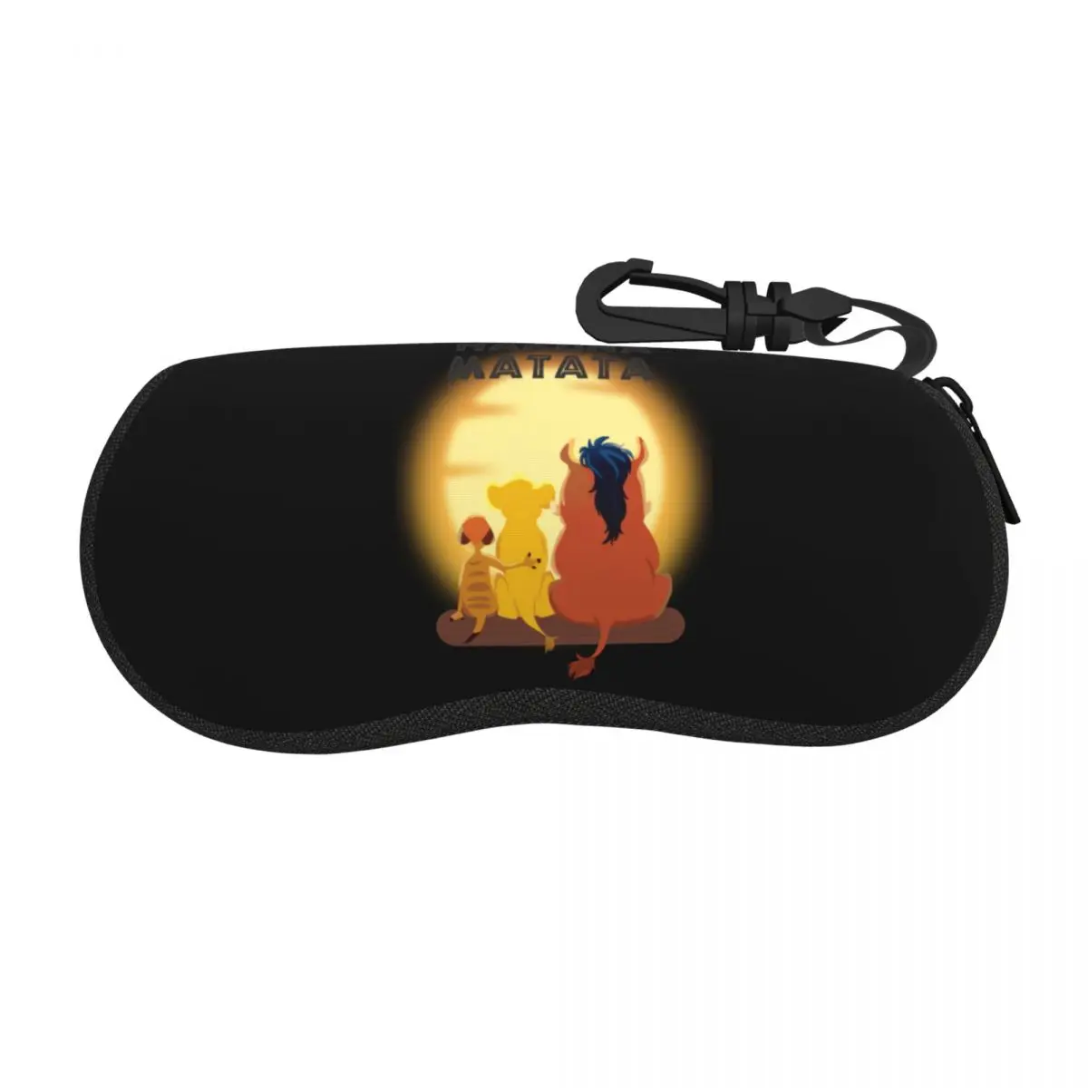 Custom Hakuna Matata Cartoon Lover Sunglasses Case Neoprene Zipper The Lion King Film Eyeglass Case Protective Box For Glasses