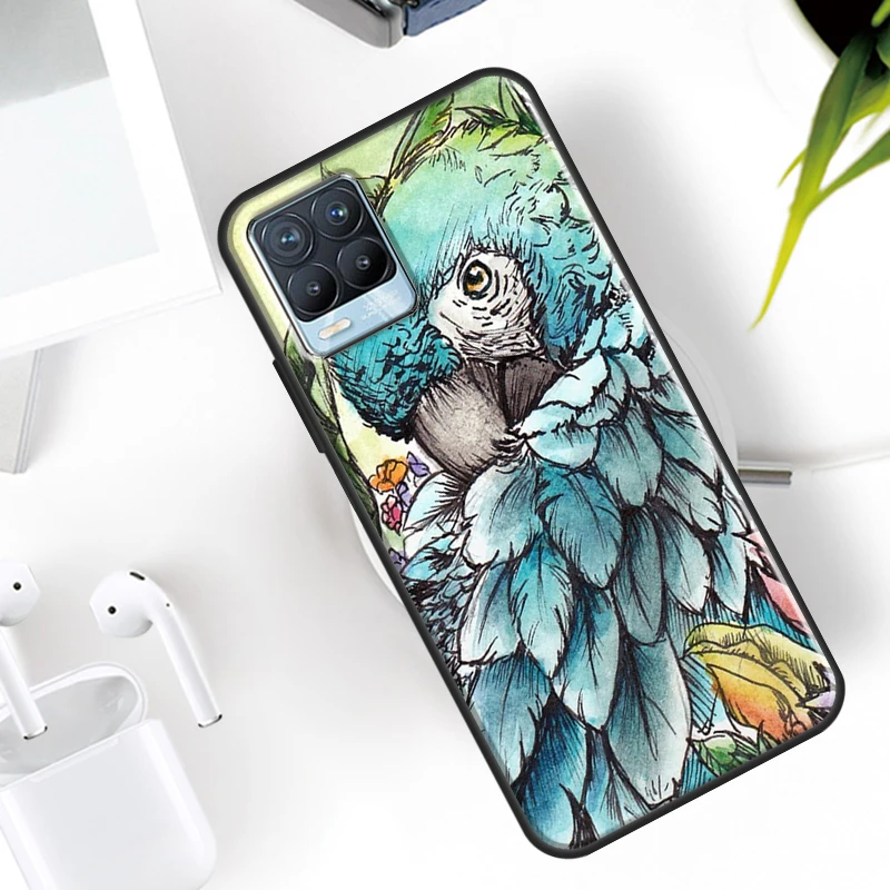 Animal Parrot Bird For Realme C55 C35 C33 C31 C30 C21Y GT Neo 5 3T OnePlus 11 10 9 Pro 10T Nord 2 3 2T CE Case