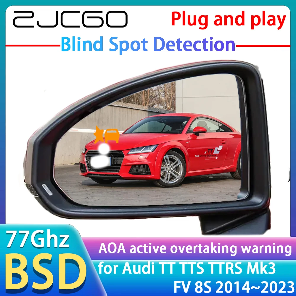 77GHz Radar Detector BSD Blind Spot Detective Alert Mirror Assistance Accessories For Audi TT TTS TTRS Mk3 FV 8S 2014~2023