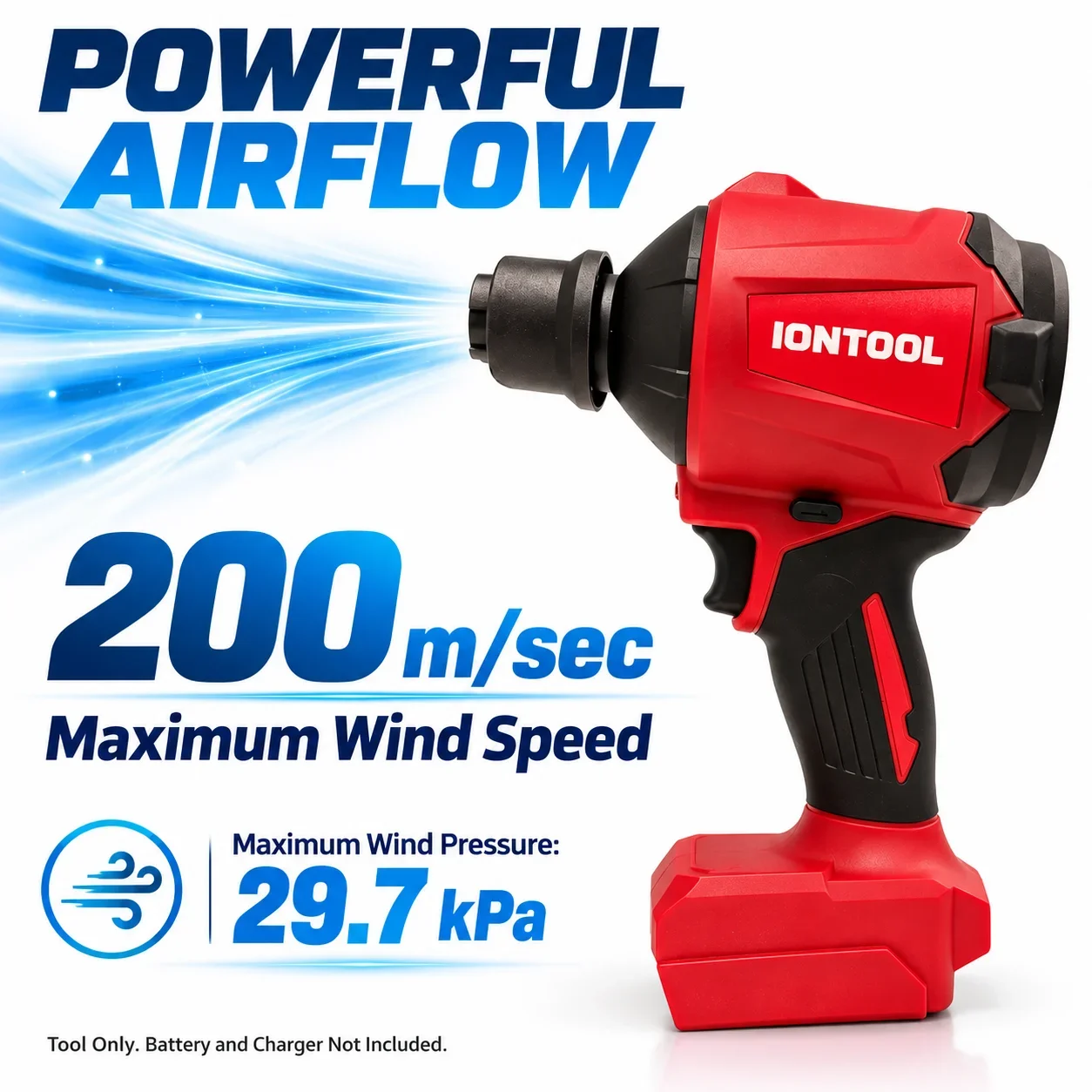IONTOOL Cordless Air Duster 29.7kpa For Monitor Cleaning and TV Screen Dusting and Router Dust Removal and Cable Box Cleaning