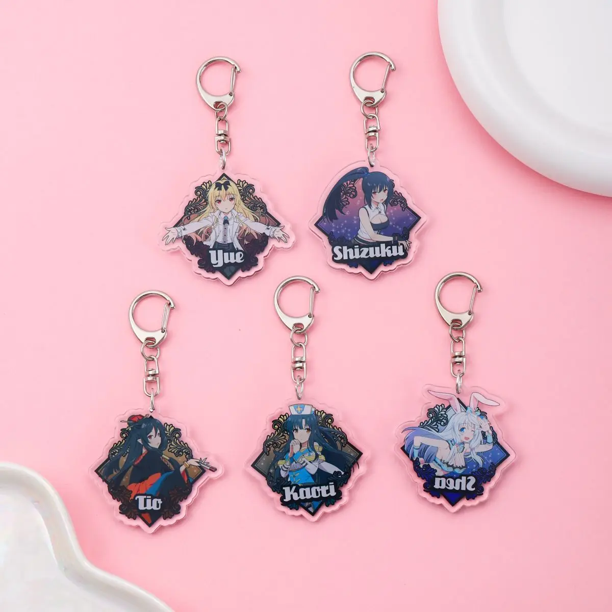 Anime Arifureta: From Commonplace to World's Strongest Acrylic keychain Cartoon Bag Pendant cute bag Keyring Friends Gifts