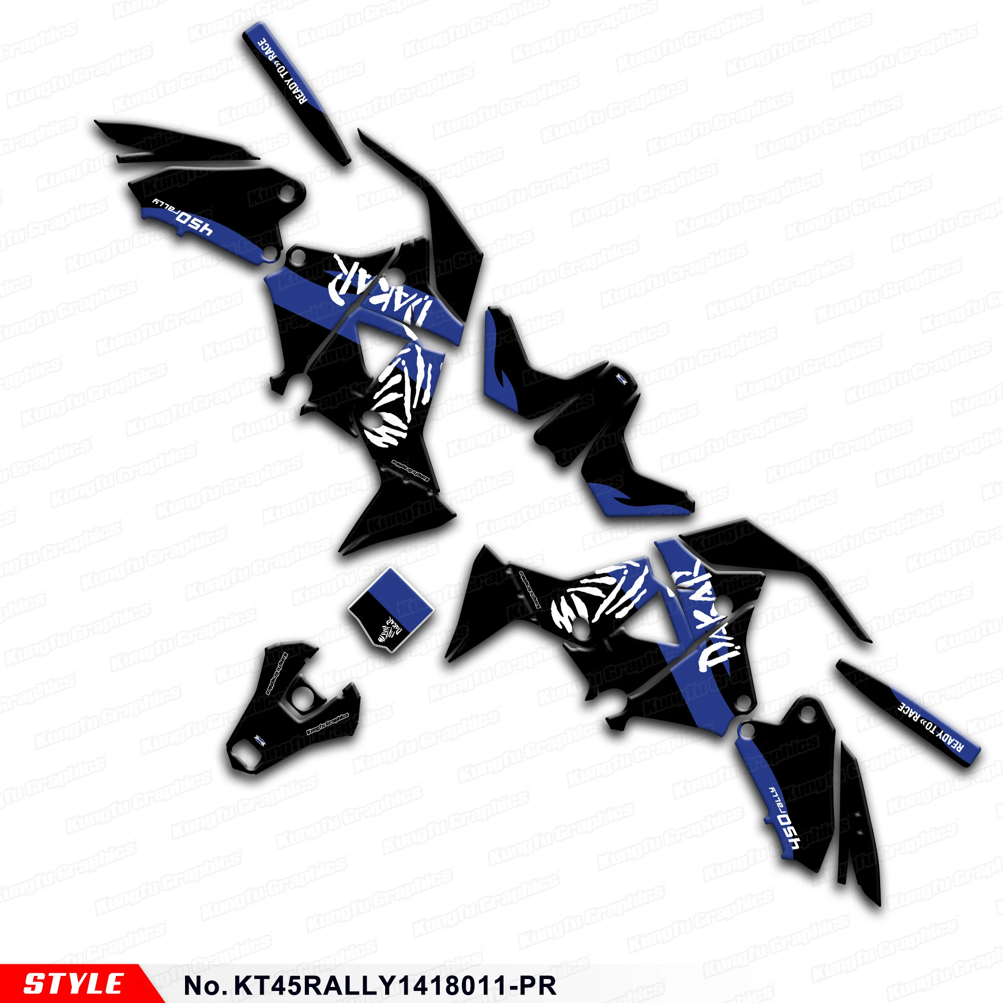 

Наклейки JY RACING, полные наклейки для мотоциклов для KTM Husqvarna Rally 450 2014 2015 2016 2017 2018, восстановление, KT45RALLY 1418011-PR