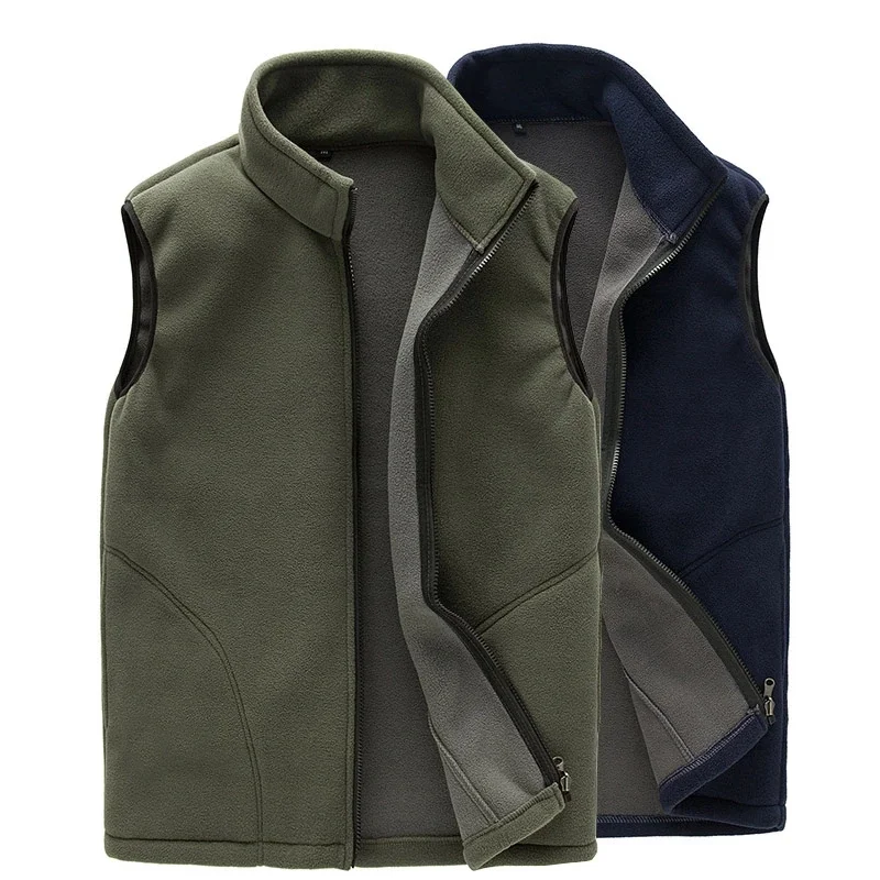 

Spring Autumn Fleece Softshell Vest Men Outdoor Hiking Climbing Trekking Fishing Thermal Sleeveless Jackets Soft Polar Waistcoat