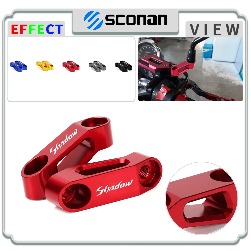 For HONDA SHADOW Shadow 600 750 1100 ST 1300 motorcycle CNC Aluminum accessories high quality Rearview Mirror Extender Adaptor