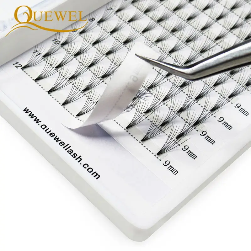 Quewel Eyelash Premade Volume Fans 8D 6D 5D 4D 3D Faux Mink Lashes Extension Short Stem False Volume Eyelash 0.07/0.10mm Lashes