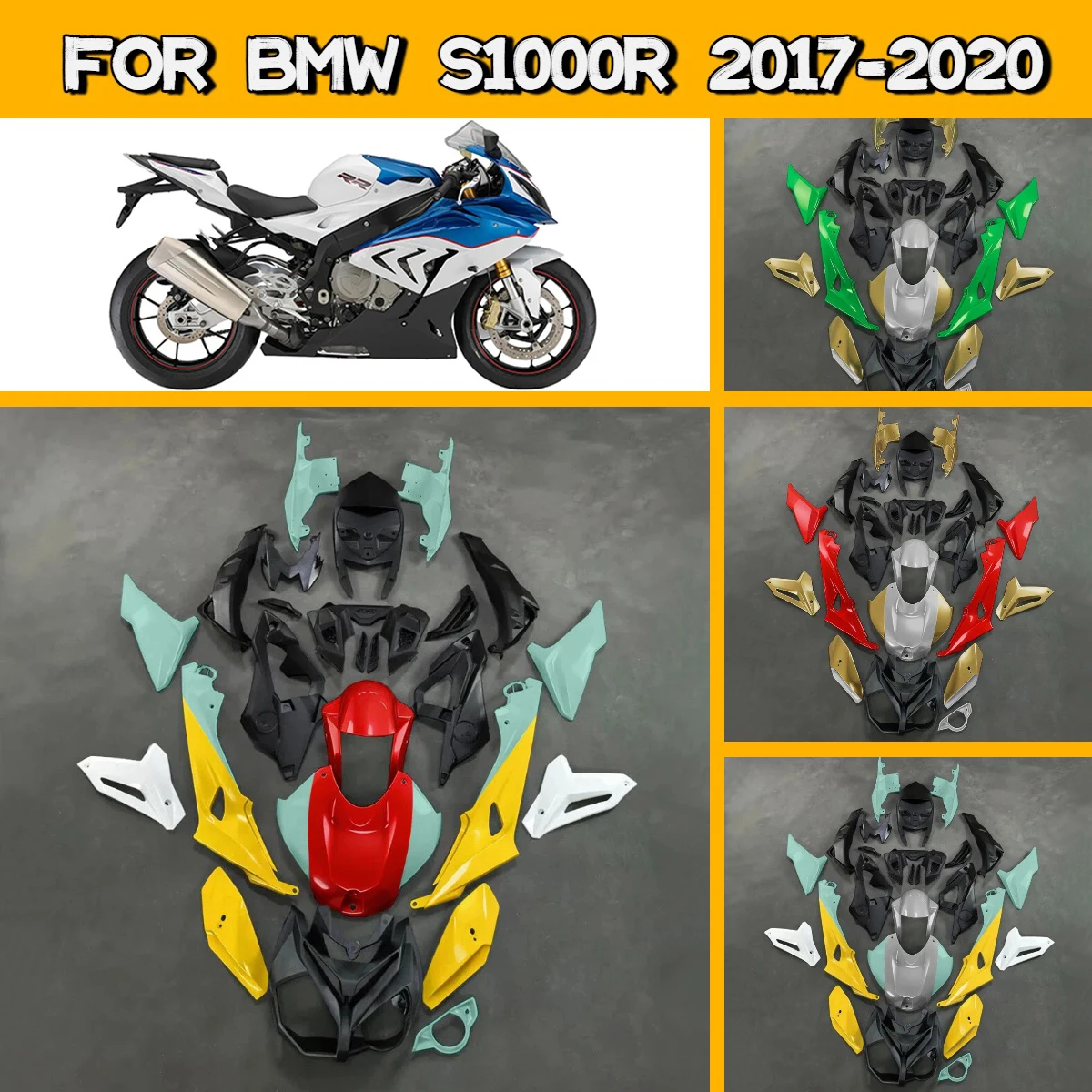 

Fairing Plastic Body Kit for 2017-2020 BMW S1000R Motorbike Plastic Component Fairings 17-20 S 1000R