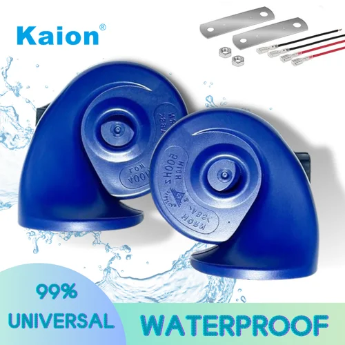 Imagen 1 del producto Universal 12V 130DB súper ruidoso impermeable coche Caracol aire camión motocicleta bocina doble tono