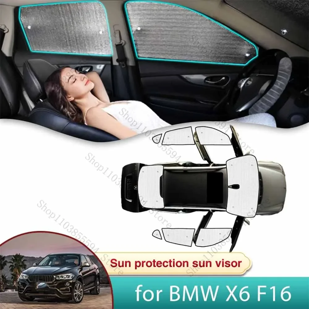 

Car Sun Shade for BMW X6 F16 MK2 2015 2016 2017 2018 2019 Accessories Sunshade Windshield Side Window Privacy Shading Anti-UV