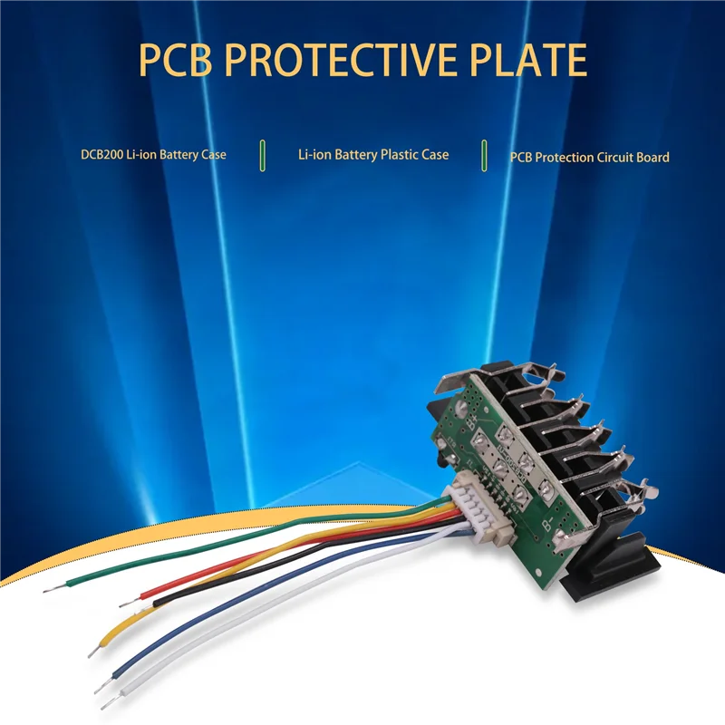 F-T DCB200 Li- Battery Plastic Case PCB Charging Protection Circuit Board Shell For  18V 20V DCB183 Li- Battery