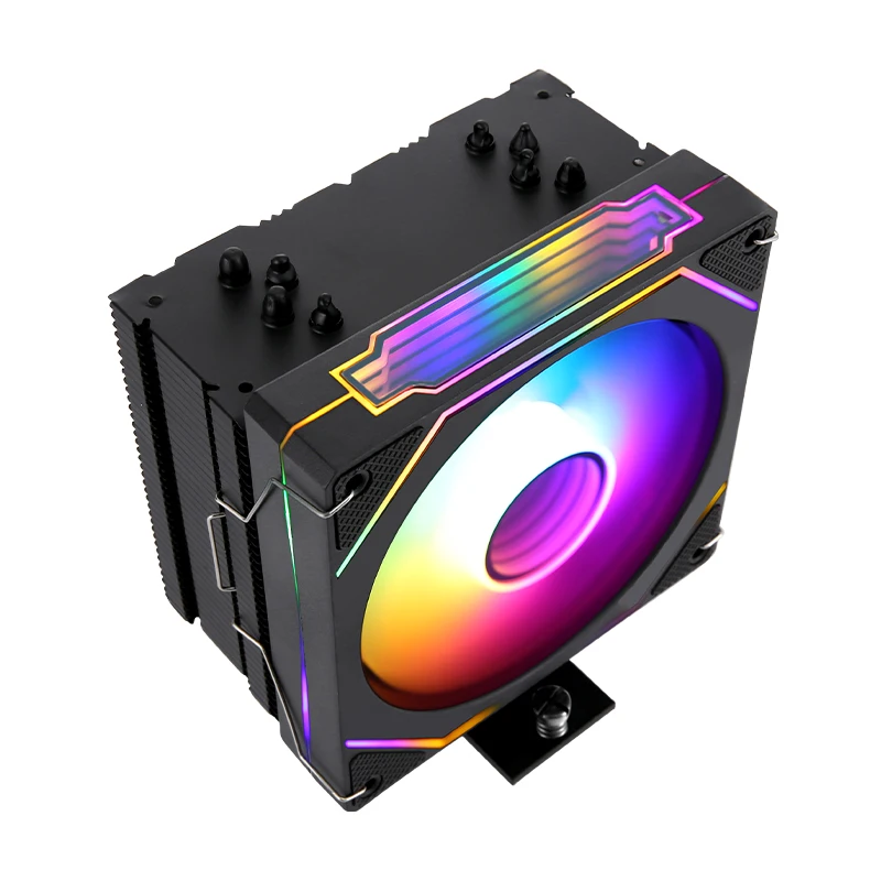 XUANFENG Cpu Кулер с воздушным охлаждением, полностью черный, белый, 4 тепловых трубки, используемый для AM4 AM5 x79 x99 i5 i7 i9, компьютерный вентилятор с гидравлическим подшипником 120 мм