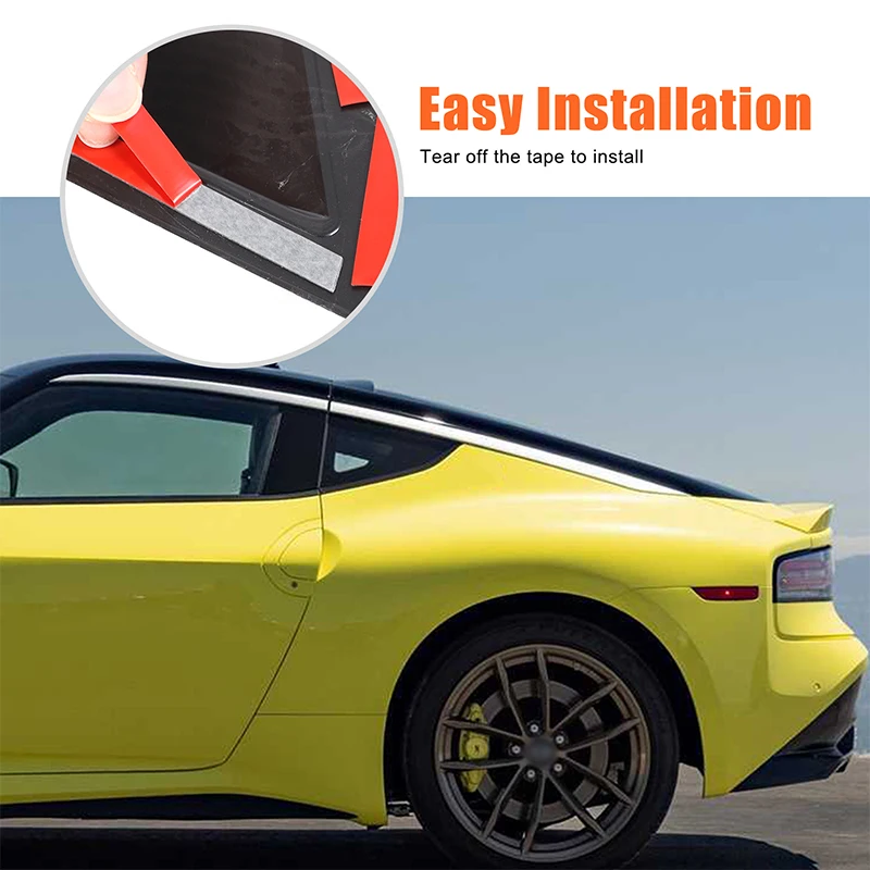 

For Nissan 400Z 2021+ ABS carbon fiber car rear triangle shutter cover decorative sticker car exterior protection accessories