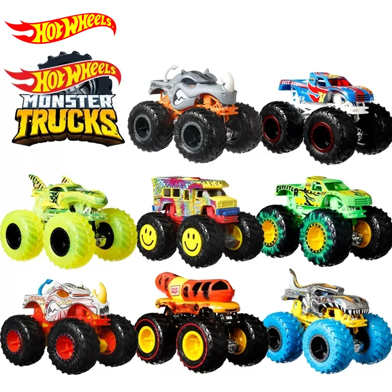 Hot Wheels Voiture Monster Truck pour enfants, Original, Moulé sous pression 1/64, Tyiture PIRAN-AHHHH CORVETFE AAVL YALL peuvBoy Toy pour enfants,