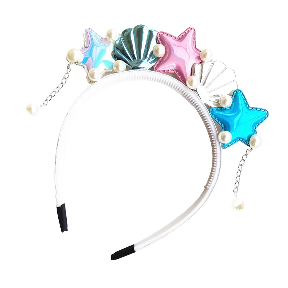 المحيط تحت عنوان عقال الأزرق حورية البحر نجمة البحر شل الشعر هوب زي الاكسسوارات حزب Hairwear المحيط تحت عنوان عقال #1