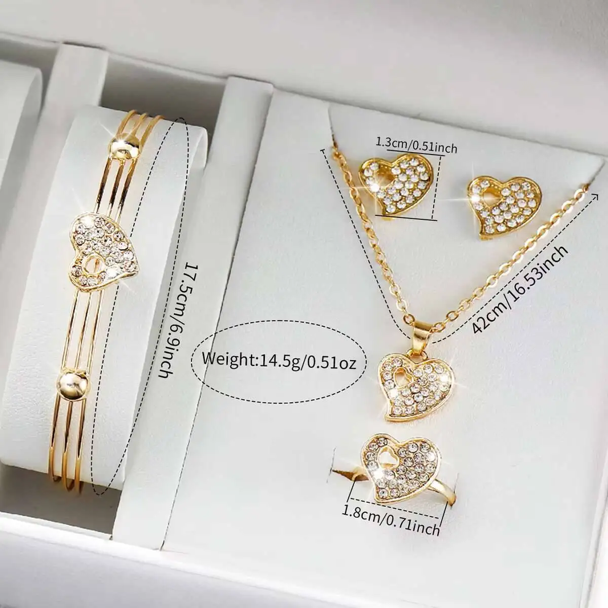 ساعة كوارتز بسوار بلاستيكي للنساء ، مجوهرات قلب من حجر الراين بدون صندوق ، الموضة ، 6 ، لكل مجموعة