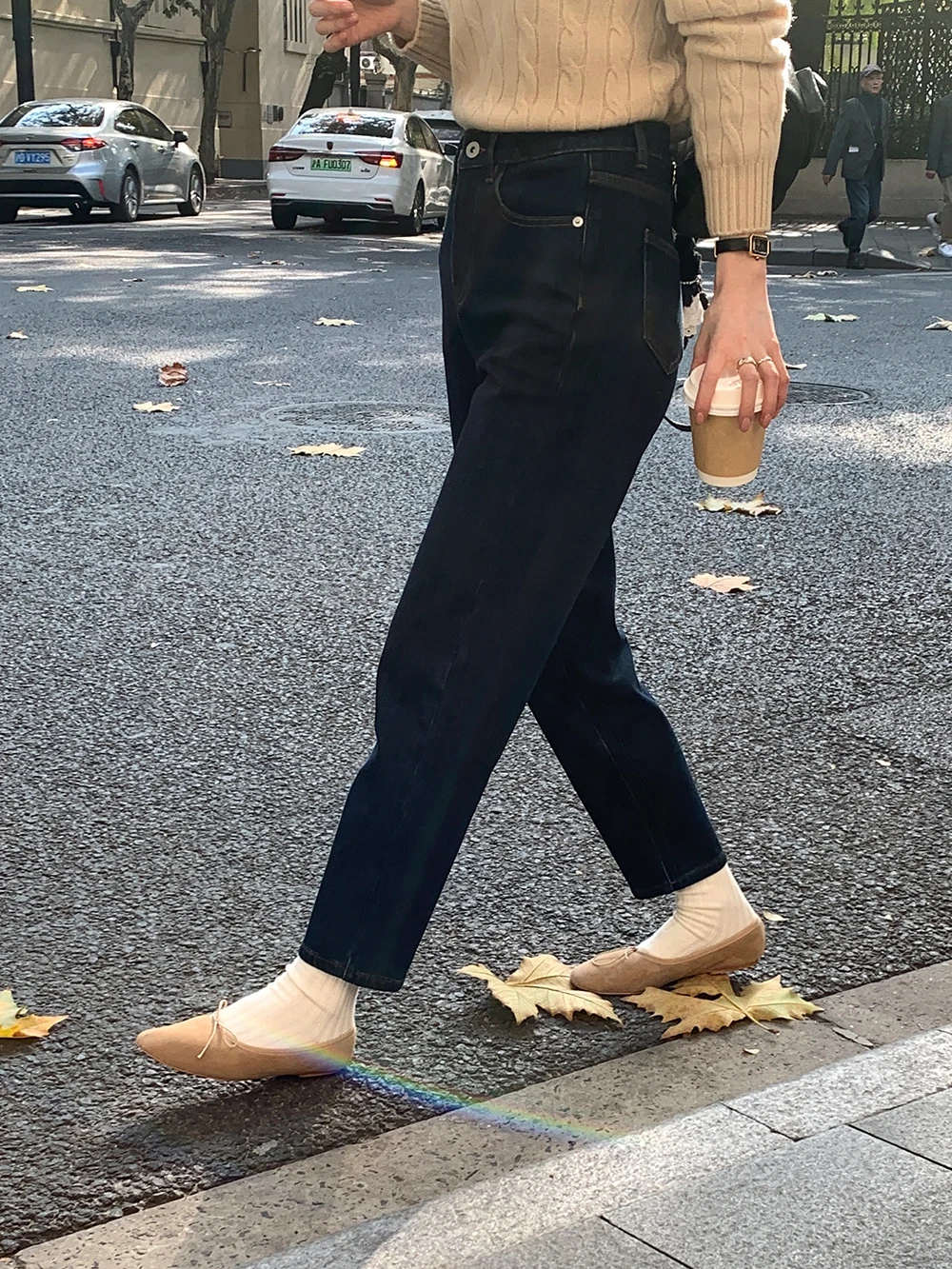 

Джинсы LE LALIN с высокой талией, облегающие, прямого кроя, из денима, осенне-зимние, теплые, оригинального цвета, качественные