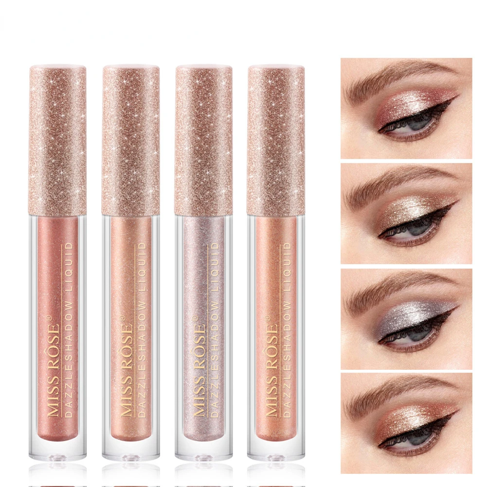 12 colores Bling Glitter sombra de ojos delineador de ojos líquido sombra de ojos Color deslumbrante sombra de ojos líquida maquillaje paleta paleta de contorno