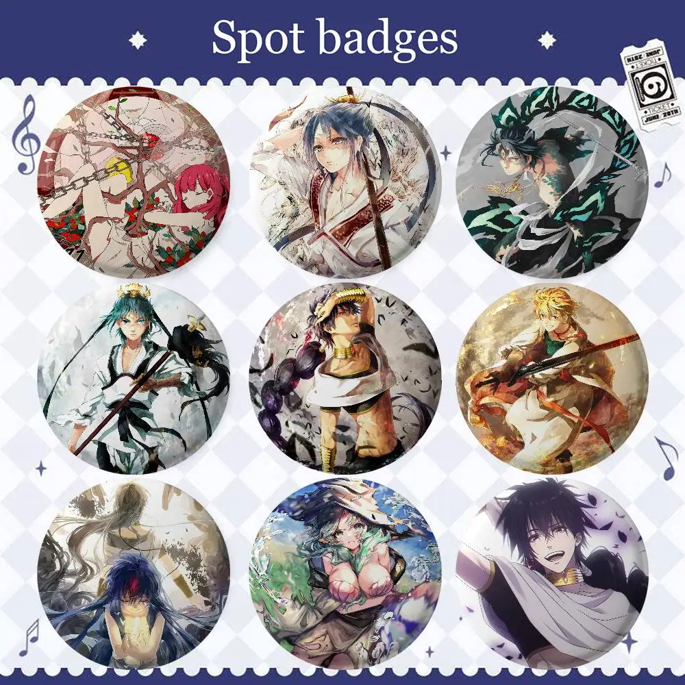 Pin de Anime Japonés Magi: El Laberinto de la Magia, Broche de Dibujos Animados, Accesorios para Ropa y Bolsos, Joyería de Ciencia Ficción