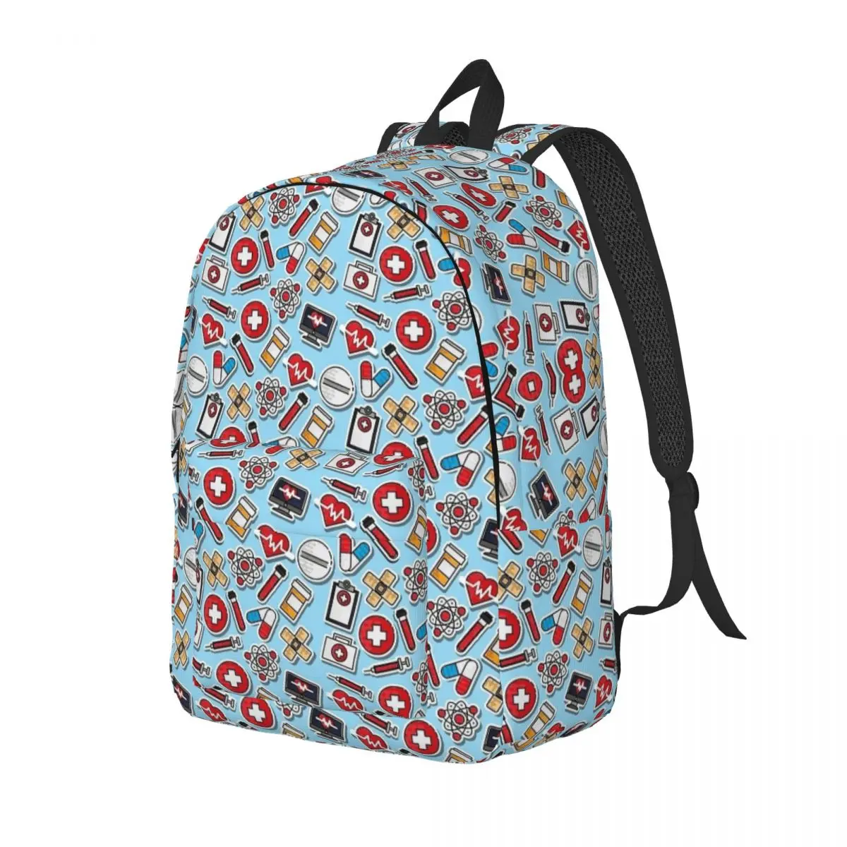 Nurse Medical Tool Pattern Backpack Elementary High College School Student Bookbag Men Women Daypack Gift