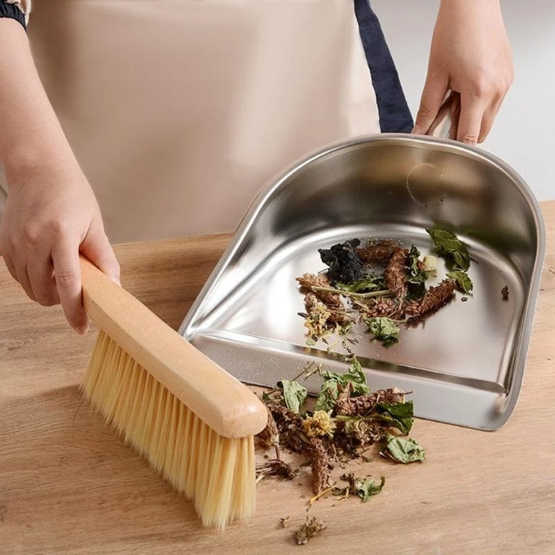Outil nettoyage à pelots poussière A2UD Mini pelle à poussière, table à poussière table comptoir en acier inoxydable