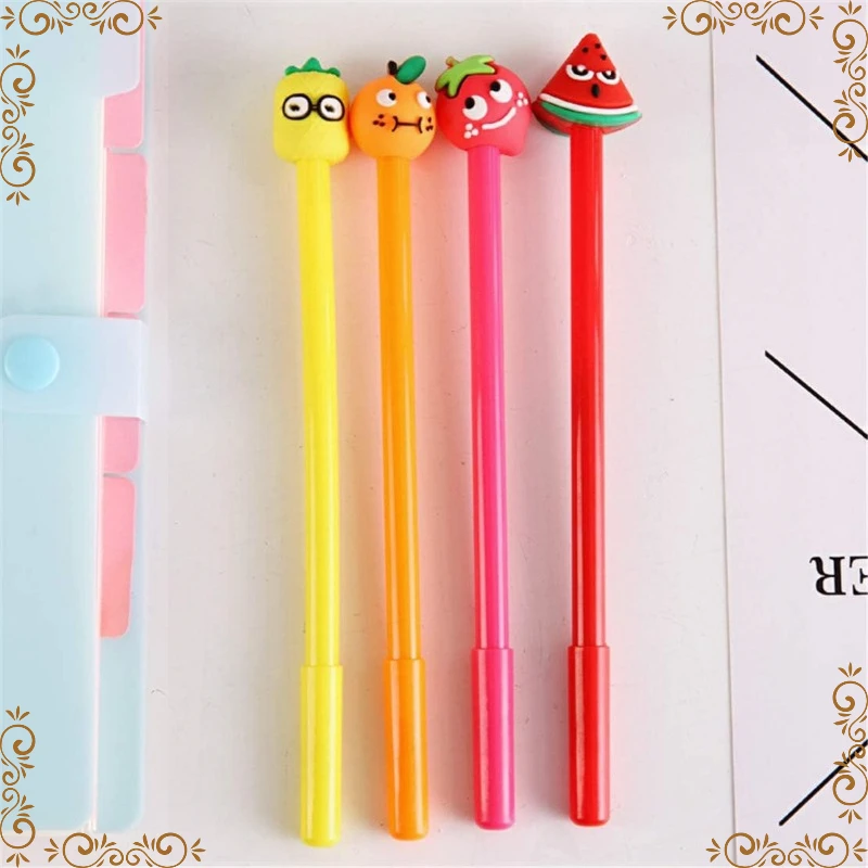 Imagem -03 - Lollipop Gel Canetas para Estudantes Canetas Criativas dos Desenhos Animados Cute Fruit Material de Escritório Artigos de Papelaria 36 Pcs Novidade