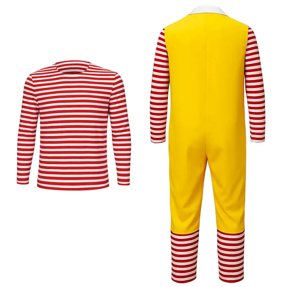 زي رونالد المهرج للرجال، زي تنكري للهالوين M العم، ملابس الجوكر للحفلات