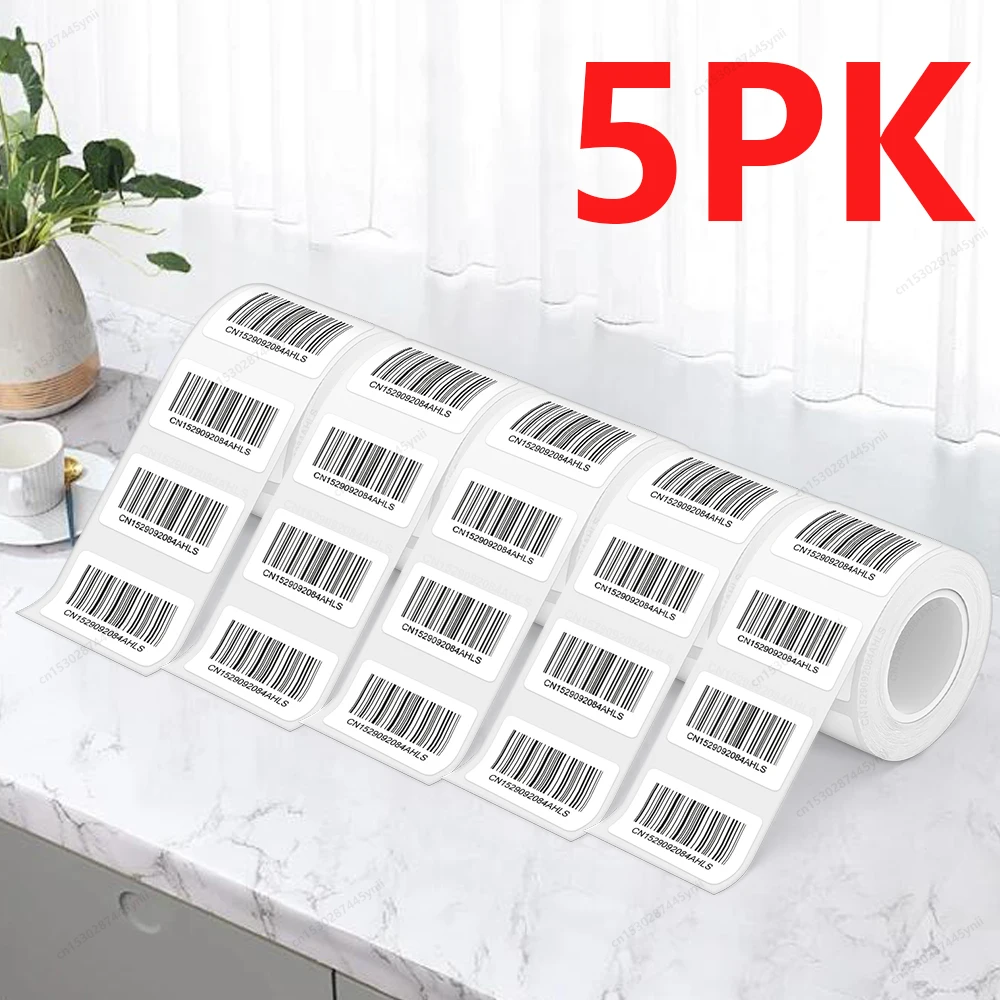 

2/5Roll X2 Thermal Label Sticker 40*30mm 50*30mm 50*80mm Label Tape Compatible Marklife P50 Phomemo M110 M220 E210 Label Printer