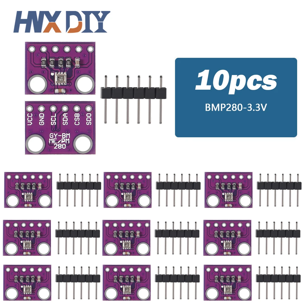 Temperatura Digital Módulo Sensor de Pressão Barométrica, Arduino BMP280, BME280-3.3 V, 1-10pcs