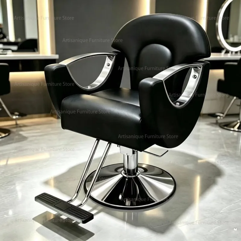 Classic Salon Chair Sturdy Hairdressing Chair Metal Frame Beauty Studio Salon Indoor Use Durable Stylist silla de peluquería