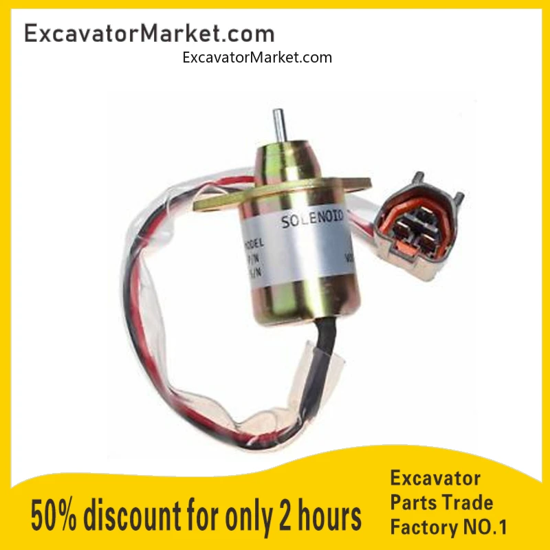 

Excavator Parts Fuel Shut Off 119233-77932 Generator Shutdown Solenoid Valve 1503ES-12S5SUC12S for Hyundai/Daewoo/Komatsu Yanmar